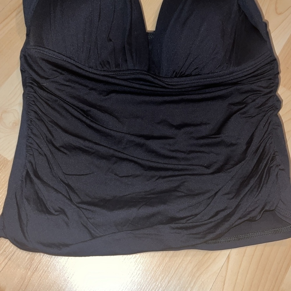 La Blanca black halter tankini 8 like‎ new - Picture 4 of 7